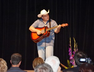 performer AJ Taylor at gala